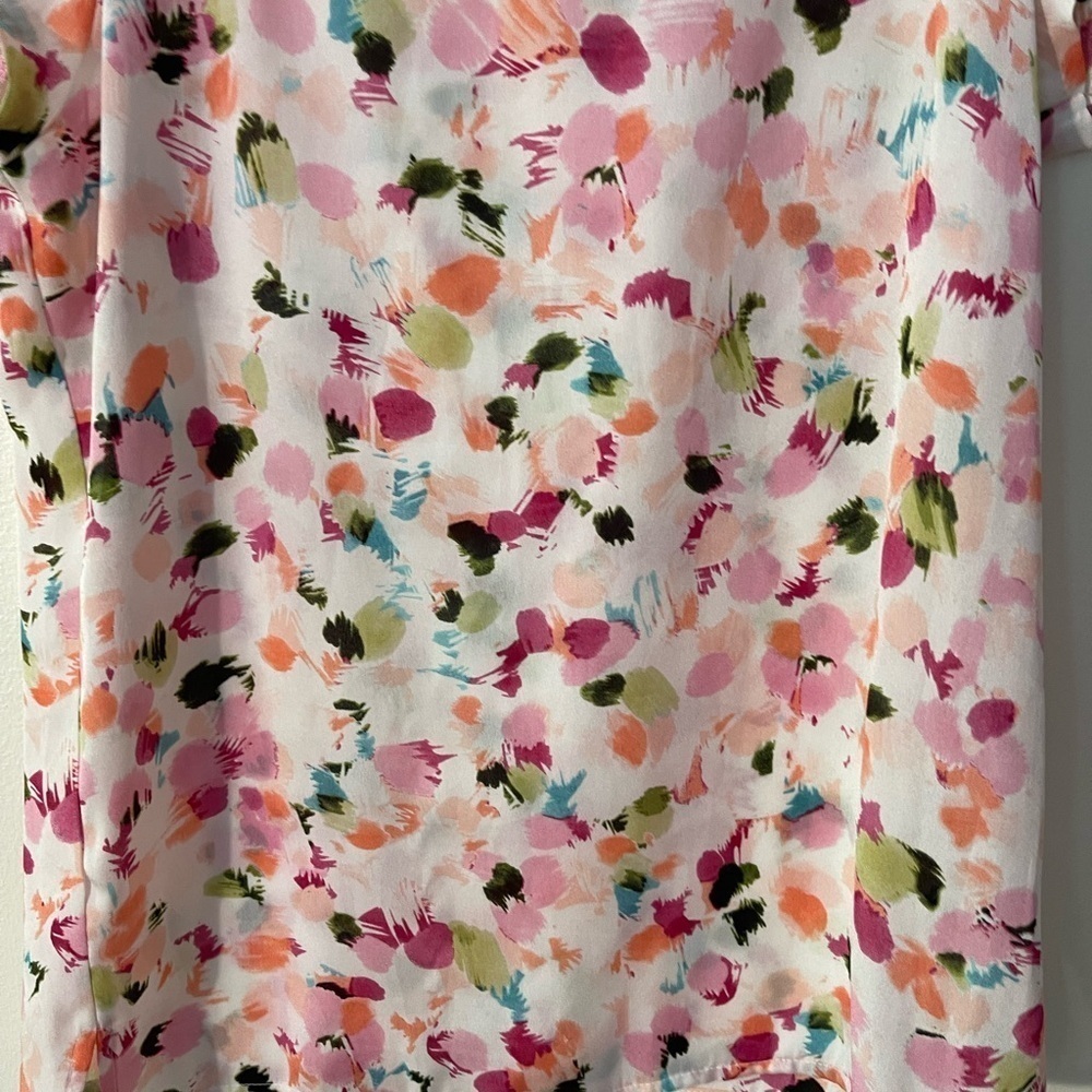 Liz Claiborne Women’s Pink Sheer Short Sleeve Shirt Blouse Top Size: Small - Picture 3 of 7
